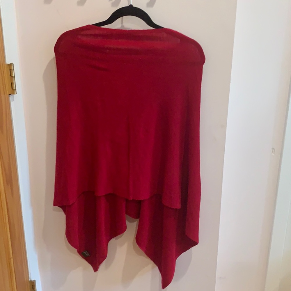 Red poncho top
